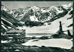 Aosta Gran San Bernardo Nevicata Foto FG Cartolina KB1790 - Aosta