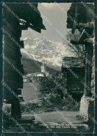 Aosta Valtournanche Cretaz PIEGHE Foto FG Cartolina KB1813 - Aosta