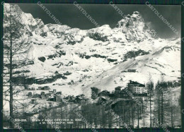 Aosta Valtournenche Cervinia Cervino Nevicata Foto FG Cartolina KB1903 - Aosta