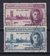 GILBERT & ELLIS ISLANDS 1946 - Canceled - Sc# 52, 53 - Sonstige - Ozeanien