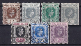 LEEWARD ISLANDS 1938 - Canceled - Sc# 103, 104, 107-110, 121 - Leeward  Islands