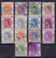 HONGKONG 1954/60 - Canceled - Mi# 178-191 - Gebruikt