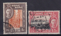 HONGKONG 1941 - Canceled - Sc# 168, 171 - Gebraucht