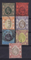 HONGKONG 1904 - Canceled - Sc# 87, 89, 91, 93, 94, 96, 97 - Used Stamps