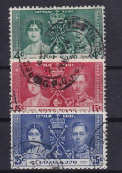 HONGKONG 1937 - Canceled - Sc# 151-153 - Usados