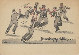 Feldpost 1942 Dibujo De A. Werner ( Tema Hand Ball) Numero 297 Enviado A Dorotheensh 8th - Pallamano