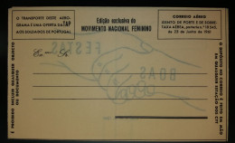 AÉROGRAMA - EDIÇÂO EXCLUSIVA DO MOVIMENTO NACIONAL FEMENINO - BOAS FESTAS - COM. R.M.A 12/68 - Angola