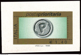 2007 Posta Prioritaria € 1,40 Varietà Non Dentellato - Variétés Et Curiosités