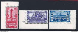 1931 Italia - Regno  - Accademia Navale , N. 300/302 - 3 Valori  MNH** ADF-NUMER - Sonstige & Ohne Zuordnung