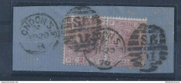 1875-80 GRAN BRETAGNA- N. 56 2p 1/2 Rosa Violaceo TAVOLA 4 COPPIA - Altri & Non Classificati