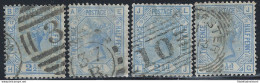 1880 GRAN BRETAGNA - N. 57 2p1/2 Azzurro TAVOLE 17-20 USATE - Autres & Non Classés