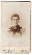 Fotografie M. Rützler, Dornbirn, Portrait ältere Dame In Bestickter Bluse  - Anonymous Persons