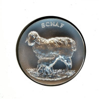 Schweiz Medaillenblatt Tiere Der Heimat Schaf Medaille Feinsilber (RH49 - Other & Unclassified