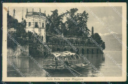 Verbania Stresa Isola Bella Lago Maggiore PIEGATA Cartolina KV4619 - Verbania