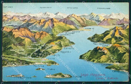 Verbania Lago Maggiore Mappa Cartolina KV4592 - Verbania