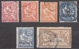 Cavalle 1902 Yvert#11,12,13,14 Including 12a (vermillon) Used - Oblitérés