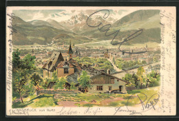 Künstler-AK Edward Theodore Compton: Innsbruck, Gesamtansicht Mit Bergpanorama  - Compton, E.T.