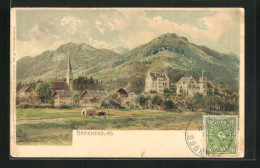 Künstler-AK Edward Theodore Compton: Brannenburg, Gesamtansicht  - Compton, E.T.