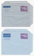 2 Diff 1950s MAURITIUS AEROGRAMME  Postal Stationery Stamps Cover - Mauricio (...-1967)