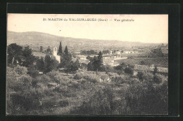 CPA St-Martin-de-Valgualgues, Vue Générale Avec Hügeln Im Hintergrund  - Other & Unclassified