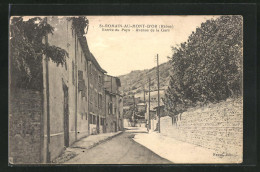 CPA St-Romain-au-mont-d`Or, Entree Du Pays, Avenue De La Gare  - Autres & Non Classés