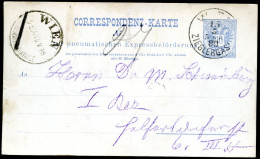 Rohrpost-Postkarte RP11 Wien-Zieglergasse - W.-Telegrafen-Centrale 1889 - Tarjetas