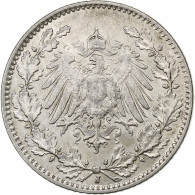 Monnaie, GERMANY - EMPIRE, 1/2 Mark, 1914, Hambourg, TTB+, Argent, KM:17 - 1/2 Mark