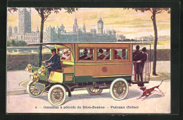 Künstler-AK Omnibus à Pétrole De Dion-Bouton - Puteaux (Seine)  - Busse & Reisebusse