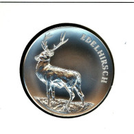 Schweiz Medaillenblatt Tiere Der Heimat Edelhirsch Medaille Feinsilber (RH61 - Other & Unclassified