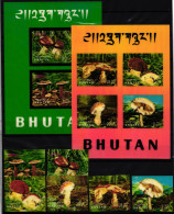 Bhutan 569-574, Block 61 Und 62 Postfrisch Mit Kunststoffüberzug / Pilze #JA778 - Bhoutan