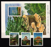 Sao Tome E Principe 955-957 Und Block 165 Postfrisch Pilze #JA649 - Sao Tome En Principe