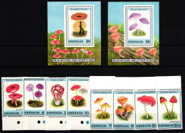 Grenada 2021-2028 Und Block 227 Und 228 Postfrisch Pilze #JA757 - Grenada (1974-...)