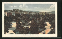 Cartolina La Spezia, Giardini Pubblici  - La Spezia