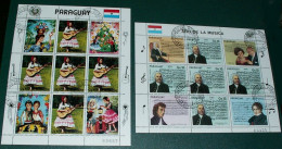 Paraguay 1985 / Mi 3833 Mi. 3861 - J.S.Bach / Paraguayan Woman / Set Of 2 Sheets - Used - Paraguay