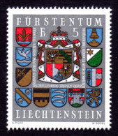 LIECHTENSTEIN 1973 - Yvert N° 537 - NEUF ** LUXE / MNH - Armoiries De La Principauté, TB - Unused Stamps