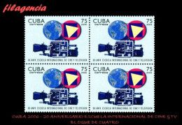 CUBA. BLOQUES DE CUATRO. 2006-35 XX ANIVERSARIO DE LA ESCUELA INTERNACIONAL DE CINE Y TELEVISIÓN - Nuevos