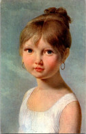 26-4-2024 (3 Z 6) OLDER (b/w)  Museum Art - Jeune Fille Par Guérin (young Child Portrait) - Malerei & Gemälde