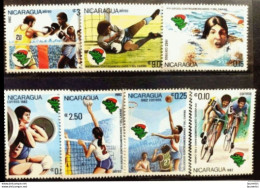 D1246  Cycling - Basketball - Football - Volleyball - Nicaragua 1982 - MNH - 1,95 . - Ciclismo