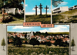 73861358 Emmingen Ab Egg Nagold Kapelle Pestkreuze Gesamtansicht Mit Kirche  - Nagold