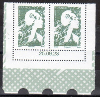 2024-Hors Abt - Daté 25.09.23 -issue  6ème AFFICHE - Marianne De L'Avenir - 3 Marges Bas - Paire 2 T à 7.00 € - Neuf** - Unused Stamps