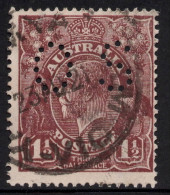 AUSTRALIA 1918-20 1.1/2d  RED - BROWN  KGV STAMP "OS" PERF.14  LMW SG.O65 VFU - Oblitérés