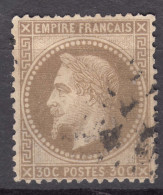 France 1867 Napoleon Yvert#30 Used - 1863-1870 Napoleone III Con Gli Allori