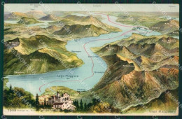 Verbania Madonna Del Sasso Mappa Cartolina KV4756 - Verbania