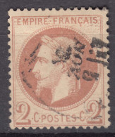 France 1870 Napoleon Yvert#26 B Used - 1863-1870 Napoléon III. Laure