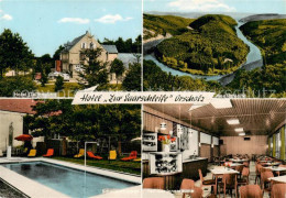 73858322 Orscholz Hotel Restaurant Swimming Pool Landschaftspanorama Saarschleif - Sonstige & Ohne Zuordnung