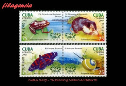 CUBA MINT. 2007-30 FERIA INTERNACIONAL DEL TURISMO TURNAT. FAUNA ENDÉMICA.SE-TENANT - Ungebraucht