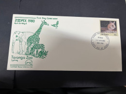 26-4-2024 (3 Z 9) Australia FDC - 1980 - Sydney Taronga Park Zoo - ZOOPEX Expo (2 Covers) - Ersttagsbelege (FDC)