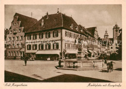 73857874 Bad Mergentheim Marktplatz Mit Brunnen Und Burgstrasse Bad Mergentheim - Bad Mergentheim