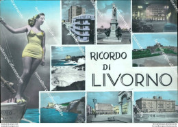 Br228 Cartolina Ricordo Di Livorno Citta' Vedutine Pin Up Toscana - Livorno