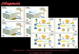 CUBA. BLOQUES DE CUATRO. 2007-35 EXPOSICIÓN INTERNACIONAL DE DISEÑO FORMA 2007 - Unused Stamps